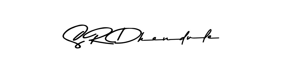 Create a beautiful signature design for name S R Dhendule. With this signature (Asem Kandis PERSONAL USE) fonts, you can make a handwritten signature for free. S R Dhendule signature style 9 images and pictures png
