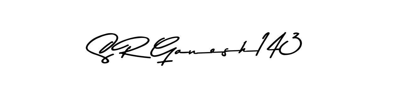 Use a signature maker to create a handwritten signature online. With this signature software, you can design (Asem Kandis PERSONAL USE) your own signature for name S R Ganesh143. S R Ganesh143 signature style 9 images and pictures png