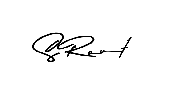 Create a beautiful signature design for name S Rout. With this signature (Asem Kandis PERSONAL USE) fonts, you can make a handwritten signature for free. S Rout signature style 9 images and pictures png