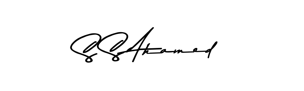 Make a beautiful signature design for name S S Ahamed. With this signature (Asem Kandis PERSONAL USE) style, you can create a handwritten signature for free. S S Ahamed signature style 9 images and pictures png