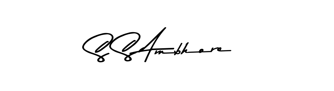 S S Ambhore stylish signature style. Best Handwritten Sign (Asem Kandis PERSONAL USE) for my name. Handwritten Signature Collection Ideas for my name S S Ambhore. S S Ambhore signature style 9 images and pictures png