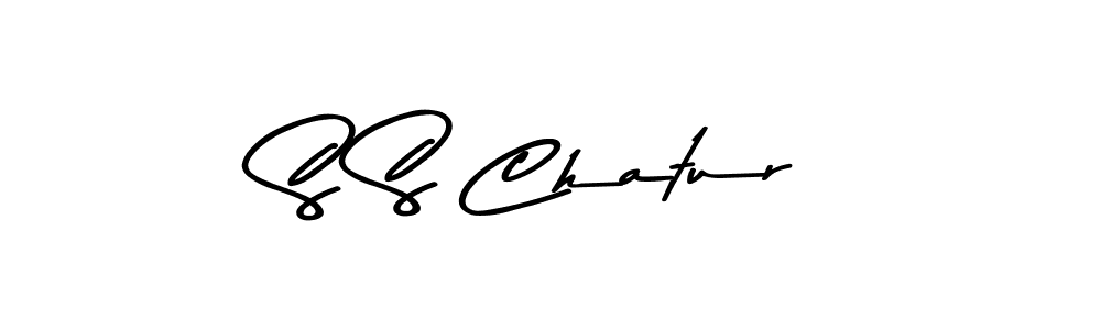 S S Chatur stylish signature style. Best Handwritten Sign (Asem Kandis PERSONAL USE) for my name. Handwritten Signature Collection Ideas for my name S S Chatur. S S Chatur signature style 9 images and pictures png