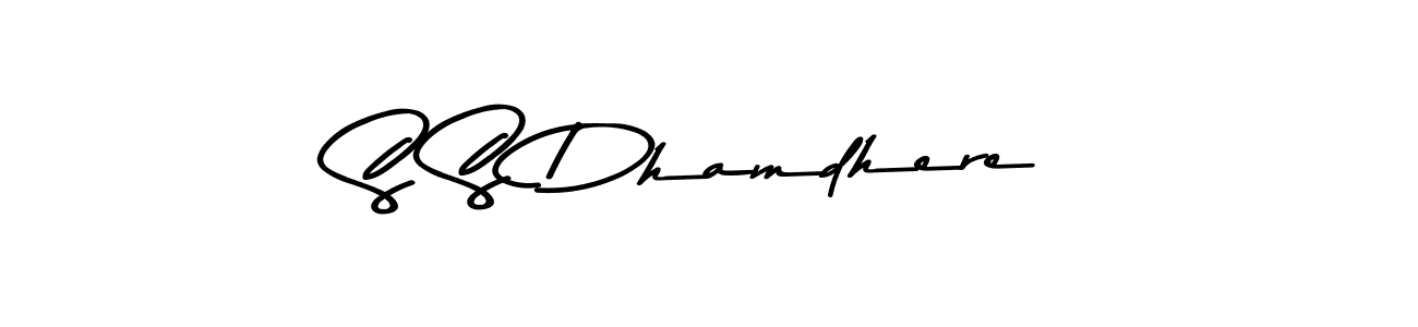 S S Dhamdhere stylish signature style. Best Handwritten Sign (Asem Kandis PERSONAL USE) for my name. Handwritten Signature Collection Ideas for my name S S Dhamdhere. S S Dhamdhere signature style 9 images and pictures png