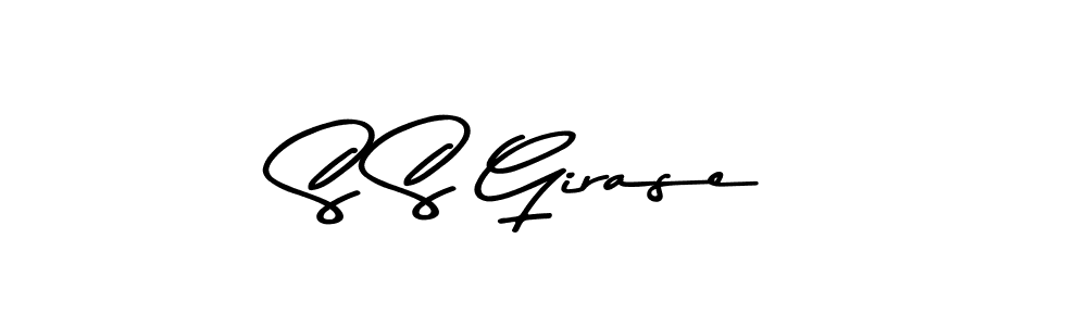 Create a beautiful signature design for name S S Girase. With this signature (Asem Kandis PERSONAL USE) fonts, you can make a handwritten signature for free. S S Girase signature style 9 images and pictures png