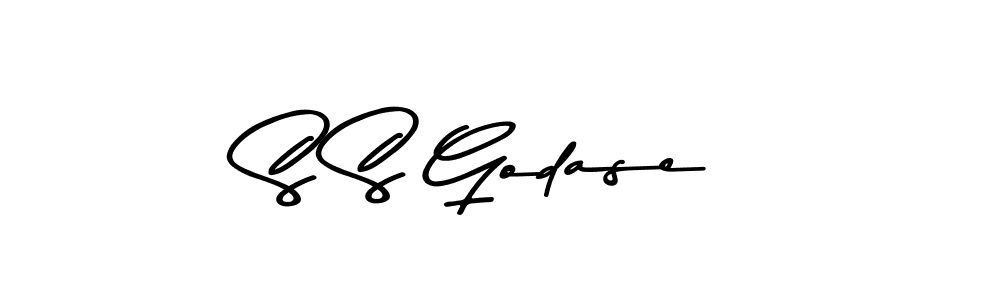 Make a beautiful signature design for name S S Godase. With this signature (Asem Kandis PERSONAL USE) style, you can create a handwritten signature for free. S S Godase signature style 9 images and pictures png