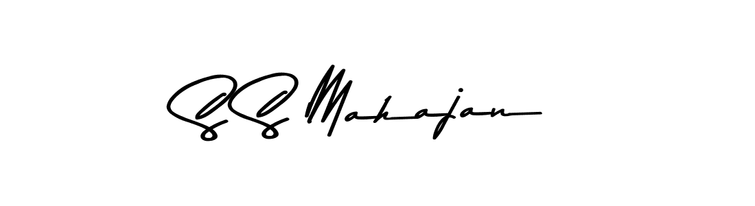 How to make S S Mahajan name signature. Use Asem Kandis PERSONAL USE style for creating short signs online. This is the latest handwritten sign. S S Mahajan signature style 9 images and pictures png