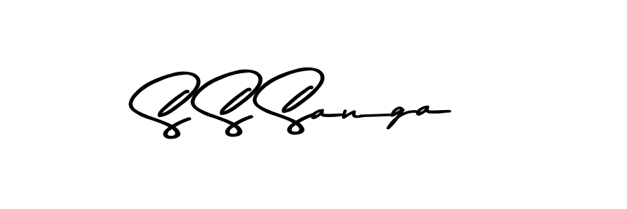 How to make S S Sanga signature? Asem Kandis PERSONAL USE is a professional autograph style. Create handwritten signature for S S Sanga name. S S Sanga signature style 9 images and pictures png