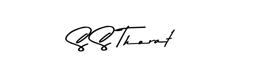 The best way (Asem Kandis PERSONAL USE) to make a short signature is to pick only two or three words in your name. The name S S Thorat include a total of six letters. For converting this name. S S Thorat signature style 9 images and pictures png