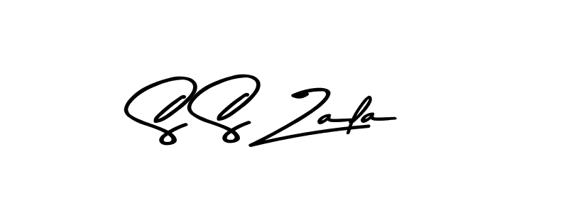 Make a beautiful signature design for name S S Zala. With this signature (Asem Kandis PERSONAL USE) style, you can create a handwritten signature for free. S S Zala signature style 9 images and pictures png