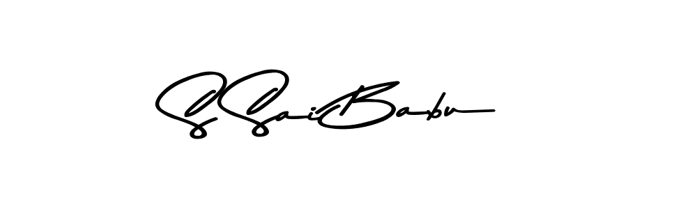 Create a beautiful signature design for name S Sai Babu. With this signature (Asem Kandis PERSONAL USE) fonts, you can make a handwritten signature for free. S Sai Babu signature style 9 images and pictures png