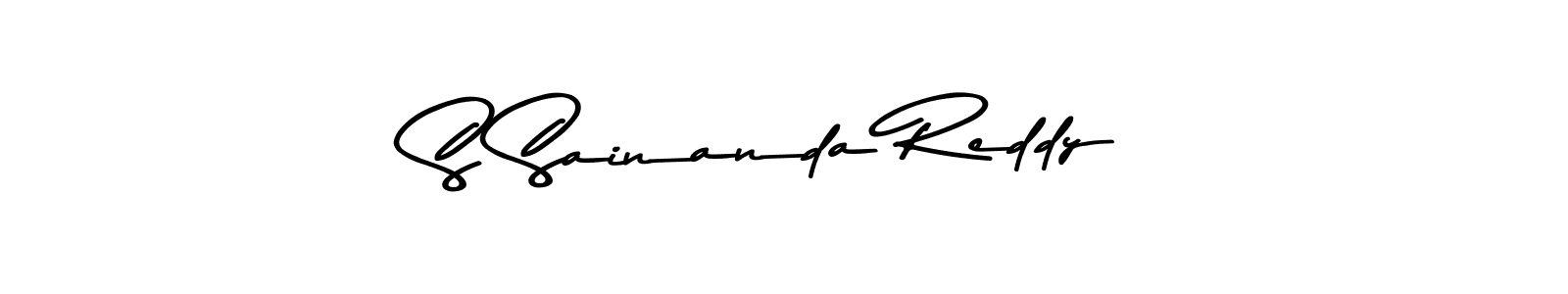 Also You can easily find your signature by using the search form. We will create S Sainanda Reddy name handwritten signature images for you free of cost using Asem Kandis PERSONAL USE sign style. S Sainanda Reddy signature style 9 images and pictures png