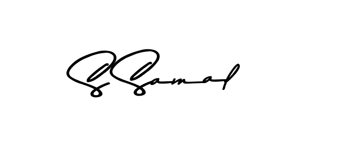 Create a beautiful signature design for name S Samal. With this signature (Asem Kandis PERSONAL USE) fonts, you can make a handwritten signature for free. S Samal signature style 9 images and pictures png