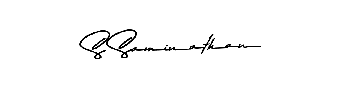 Create a beautiful signature design for name S Saminathan. With this signature (Asem Kandis PERSONAL USE) fonts, you can make a handwritten signature for free. S Saminathan signature style 9 images and pictures png