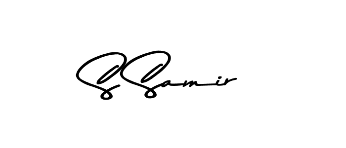 Design your own signature with our free online signature maker. With this signature software, you can create a handwritten (Asem Kandis PERSONAL USE) signature for name S Samir. S Samir signature style 9 images and pictures png