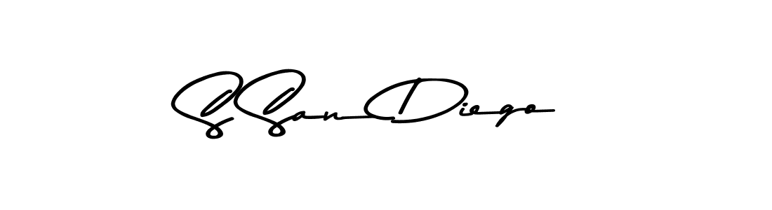 Use a signature maker to create a handwritten signature online. With this signature software, you can design (Asem Kandis PERSONAL USE) your own signature for name S San Diego. S San Diego signature style 9 images and pictures png