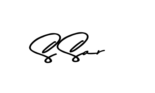 How to make S Sar name signature. Use Asem Kandis PERSONAL USE style for creating short signs online. This is the latest handwritten sign. S Sar signature style 9 images and pictures png