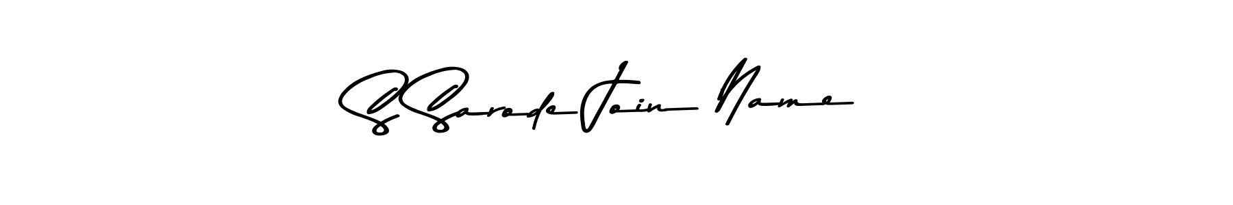 Create a beautiful signature design for name S Sarode Join Name. With this signature (Asem Kandis PERSONAL USE) fonts, you can make a handwritten signature for free. S Sarode Join Name signature style 9 images and pictures png