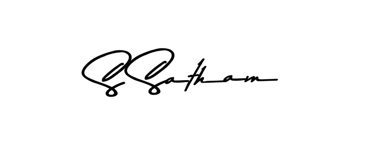 if you are searching for the best signature style for your name S Satham. so please give up your signature search. here we have designed multiple signature styles  using Asem Kandis PERSONAL USE. S Satham signature style 9 images and pictures png