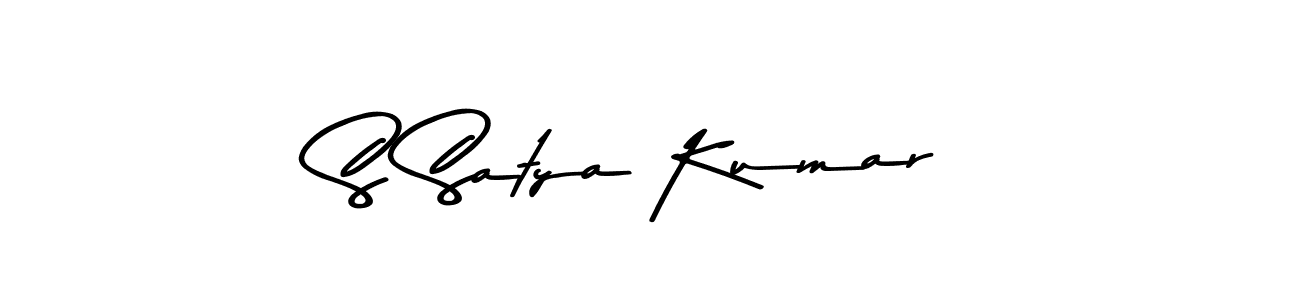 How to make S Satya Kumar name signature. Use Asem Kandis PERSONAL USE style for creating short signs online. This is the latest handwritten sign. S Satya Kumar signature style 9 images and pictures png