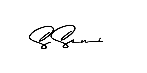 How to make S Seni name signature. Use Asem Kandis PERSONAL USE style for creating short signs online. This is the latest handwritten sign. S Seni signature style 9 images and pictures png