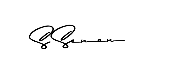 Create a beautiful signature design for name S Senon. With this signature (Asem Kandis PERSONAL USE) fonts, you can make a handwritten signature for free. S Senon signature style 9 images and pictures png