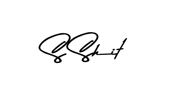 How to make S Shit name signature. Use Asem Kandis PERSONAL USE style for creating short signs online. This is the latest handwritten sign. S Shit signature style 9 images and pictures png