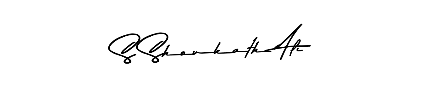 Create a beautiful signature design for name S Shoukath Ali. With this signature (Asem Kandis PERSONAL USE) fonts, you can make a handwritten signature for free. S Shoukath Ali signature style 9 images and pictures png