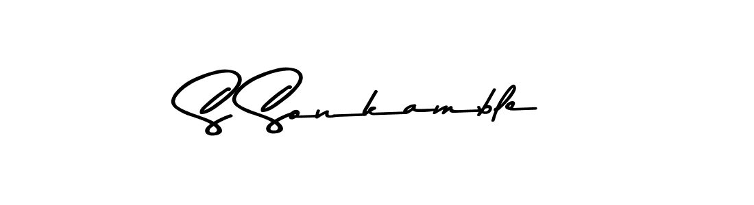 You should practise on your own different ways (Asem Kandis PERSONAL USE) to write your name (S Sonkamble) in signature. don't let someone else do it for you. S Sonkamble signature style 9 images and pictures png