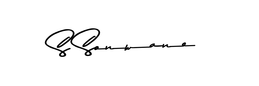 Make a beautiful signature design for name S Sonwane. With this signature (Asem Kandis PERSONAL USE) style, you can create a handwritten signature for free. S Sonwane signature style 9 images and pictures png