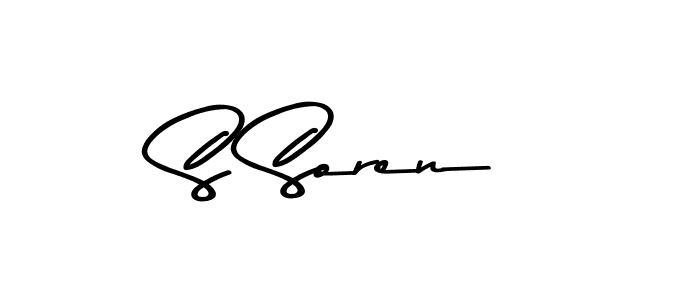 Create a beautiful signature design for name S Soren. With this signature (Asem Kandis PERSONAL USE) fonts, you can make a handwritten signature for free. S Soren signature style 9 images and pictures png