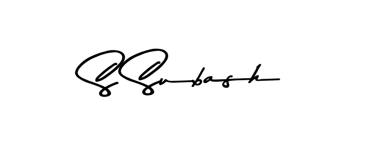 Design your own signature with our free online signature maker. With this signature software, you can create a handwritten (Asem Kandis PERSONAL USE) signature for name S Subash. S Subash signature style 9 images and pictures png