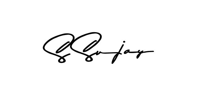 if you are searching for the best signature style for your name S Sujay. so please give up your signature search. here we have designed multiple signature styles  using Asem Kandis PERSONAL USE. S Sujay signature style 9 images and pictures png