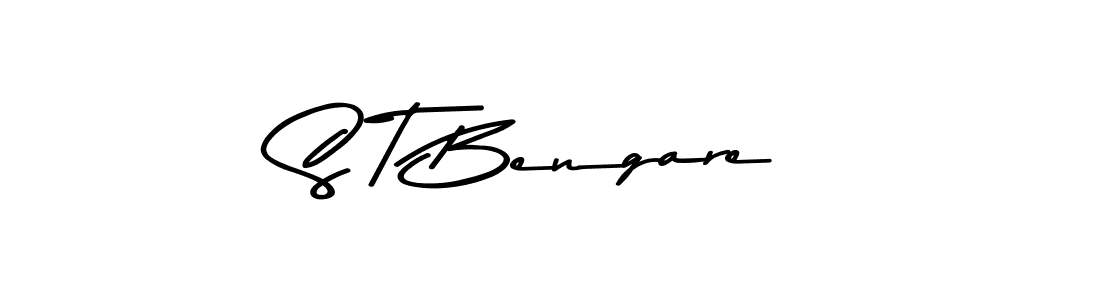 if you are searching for the best signature style for your name S T Bengare. so please give up your signature search. here we have designed multiple signature styles  using Asem Kandis PERSONAL USE. S T Bengare signature style 9 images and pictures png