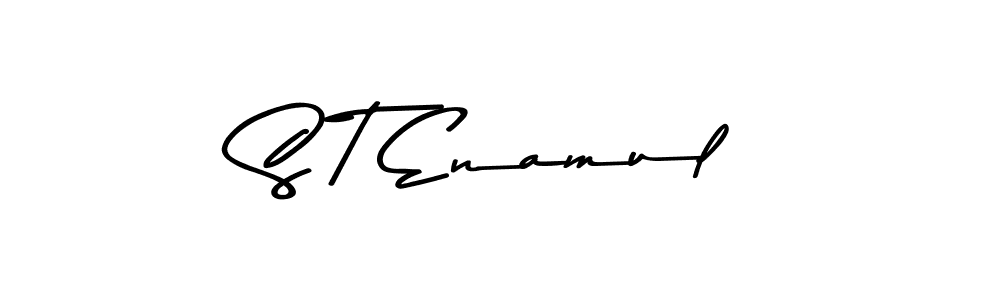 Also You can easily find your signature by using the search form. We will create S T Enamul name handwritten signature images for you free of cost using Asem Kandis PERSONAL USE sign style. S T Enamul signature style 9 images and pictures png
