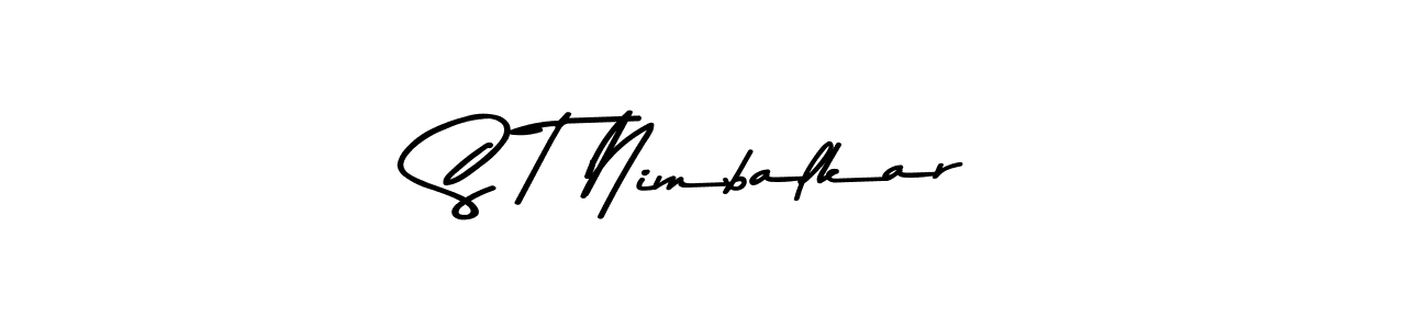 Also You can easily find your signature by using the search form. We will create S T Nimbalkar name handwritten signature images for you free of cost using Asem Kandis PERSONAL USE sign style. S T Nimbalkar signature style 9 images and pictures png