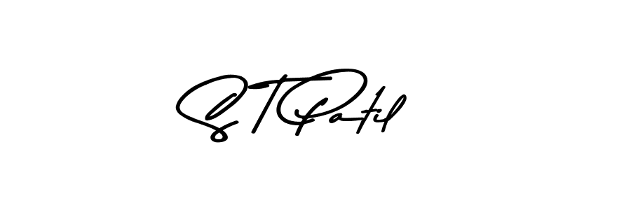 Create a beautiful signature design for name S T Patil. With this signature (Asem Kandis PERSONAL USE) fonts, you can make a handwritten signature for free. S T Patil signature style 9 images and pictures png