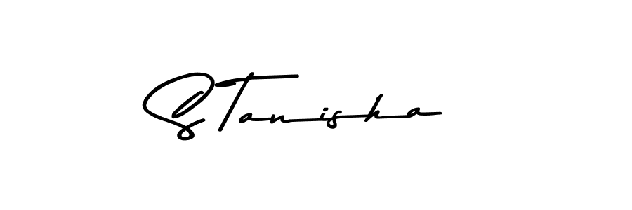 The best way (Asem Kandis PERSONAL USE) to make a short signature is to pick only two or three words in your name. The name S Tanisha include a total of six letters. For converting this name. S Tanisha signature style 9 images and pictures png