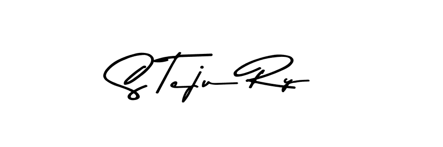 Create a beautiful signature design for name S Teju Ry. With this signature (Asem Kandis PERSONAL USE) fonts, you can make a handwritten signature for free. S Teju Ry signature style 9 images and pictures png