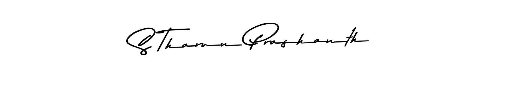 The best way (Asem Kandis PERSONAL USE) to make a short signature is to pick only two or three words in your name. The name S Tharun Prashanth include a total of six letters. For converting this name. S Tharun Prashanth signature style 9 images and pictures png