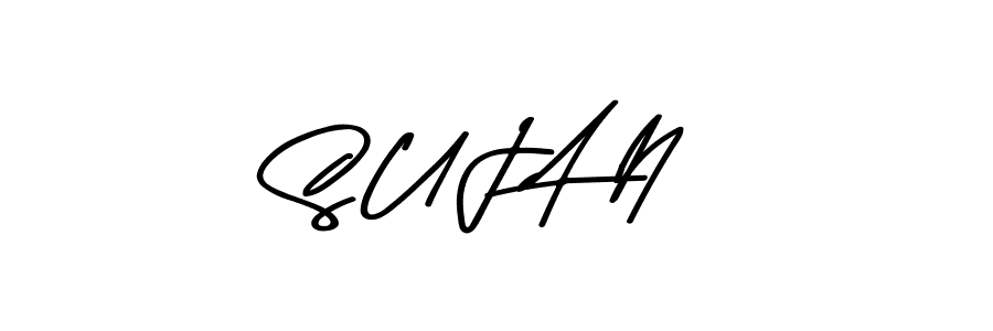 if you are searching for the best signature style for your name S U J A N. so please give up your signature search. here we have designed multiple signature styles  using Asem Kandis PERSONAL USE. S U J A N signature style 9 images and pictures png