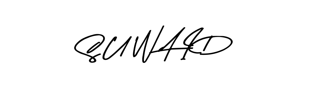 Make a beautiful signature design for name S U W A I D. With this signature (Asem Kandis PERSONAL USE) style, you can create a handwritten signature for free. S U W A I D signature style 9 images and pictures png