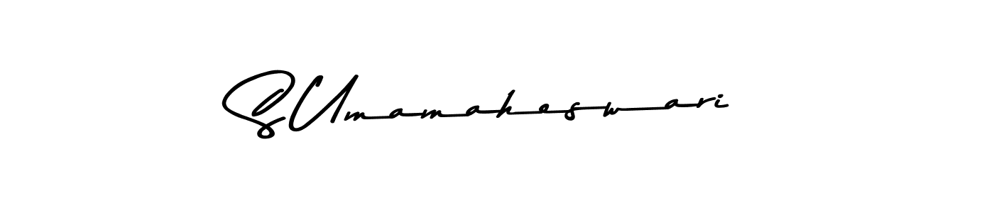 How to make S Umamaheswari name signature. Use Asem Kandis PERSONAL USE style for creating short signs online. This is the latest handwritten sign. S Umamaheswari signature style 9 images and pictures png