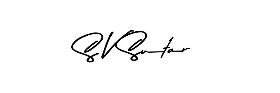 Use a signature maker to create a handwritten signature online. With this signature software, you can design (Asem Kandis PERSONAL USE) your own signature for name S V Sutar. S V Sutar signature style 9 images and pictures png
