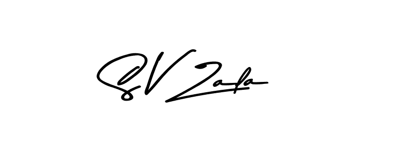 You should practise on your own different ways (Asem Kandis PERSONAL USE) to write your name (S V Zala) in signature. don't let someone else do it for you. S V Zala signature style 9 images and pictures png