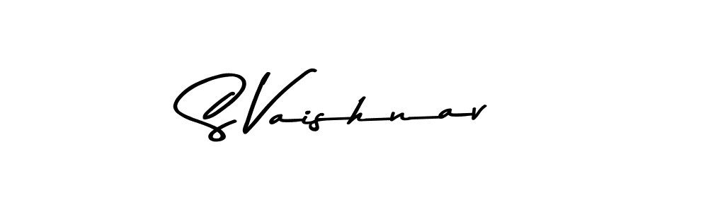 How to make S Vaishnav name signature. Use Asem Kandis PERSONAL USE style for creating short signs online. This is the latest handwritten sign. S Vaishnav signature style 9 images and pictures png