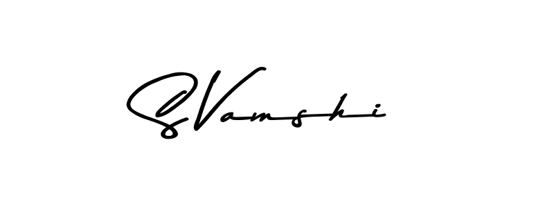 Make a beautiful signature design for name S Vamshi. With this signature (Asem Kandis PERSONAL USE) style, you can create a handwritten signature for free. S Vamshi signature style 9 images and pictures png