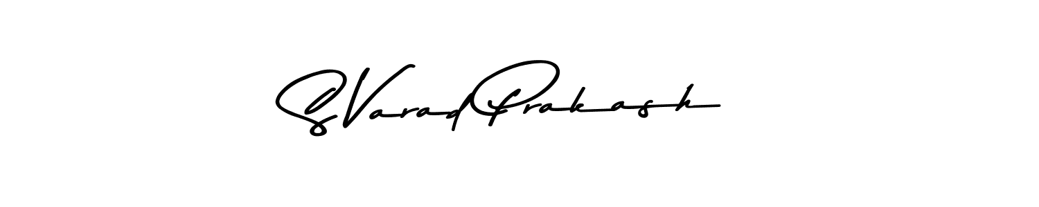 How to make S Varad Prakash name signature. Use Asem Kandis PERSONAL USE style for creating short signs online. This is the latest handwritten sign. S Varad Prakash signature style 9 images and pictures png