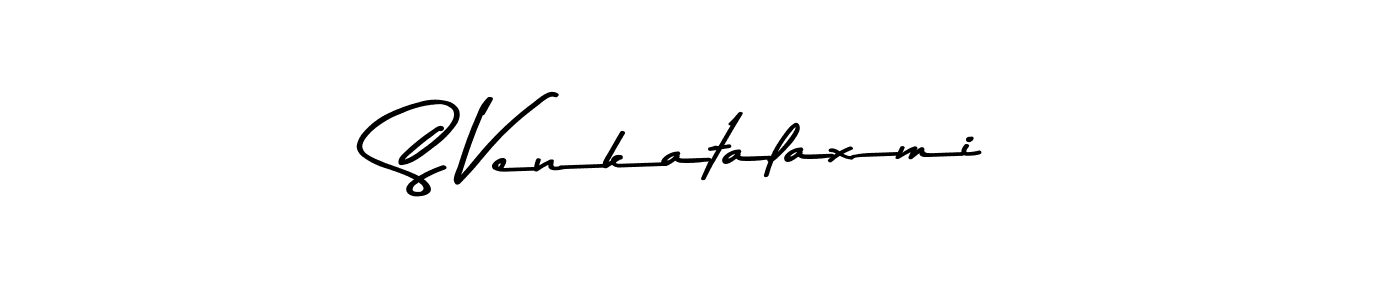 How to make S Venkatalaxmi name signature. Use Asem Kandis PERSONAL USE style for creating short signs online. This is the latest handwritten sign. S Venkatalaxmi signature style 9 images and pictures png