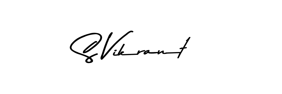 Make a beautiful signature design for name S Vikrant. With this signature (Asem Kandis PERSONAL USE) style, you can create a handwritten signature for free. S Vikrant signature style 9 images and pictures png