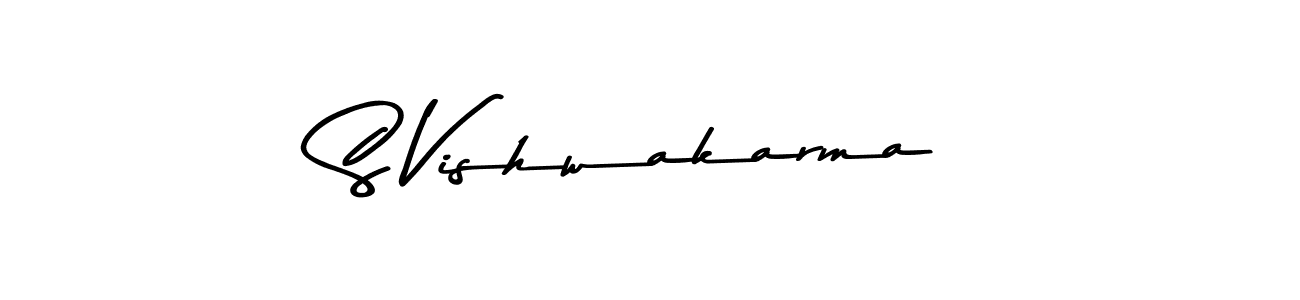 Create a beautiful signature design for name S Vishwakarma. With this signature (Asem Kandis PERSONAL USE) fonts, you can make a handwritten signature for free. S Vishwakarma signature style 9 images and pictures png